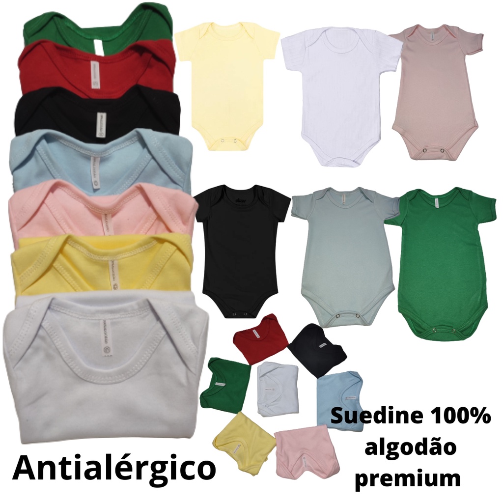 Body bebe liso suedine 100% algodão