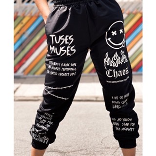 CALÇA JOGGER COM BOLSO E CORRENTE UNISEX DO INFANTIL AO ADULTO MODA GRINGA DRAGÃO/SMILE