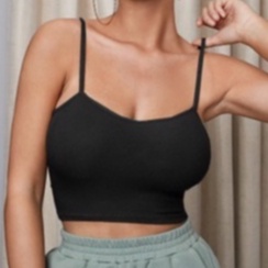 Cropped Alcinha DE RIBANA  Canelada Croped Blusinha Feminino