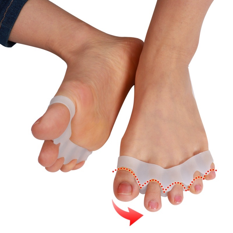 Suave Silicone Gel Joanete Corrector Toe Spacer Separadores Alisador Branco — imagem 2 de 2