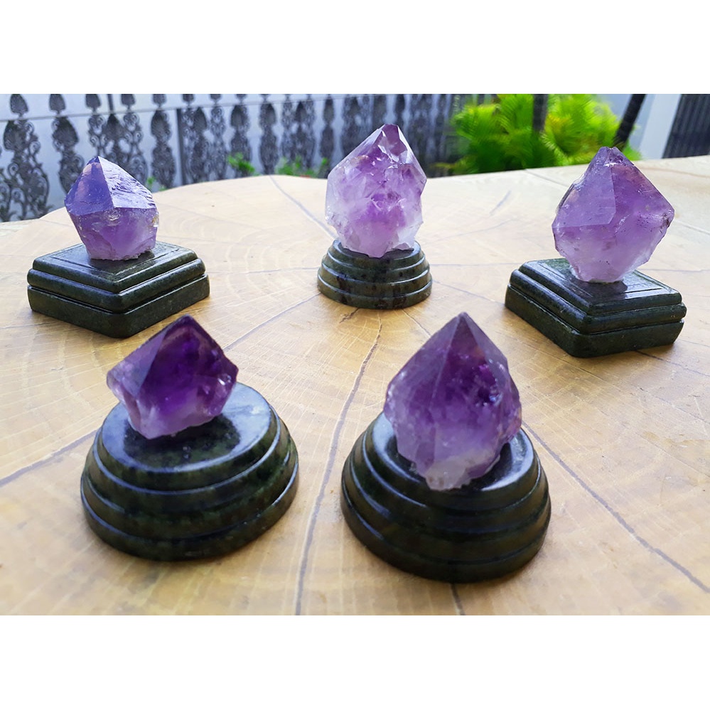 Cristal natural ponta de ametista  quartzo