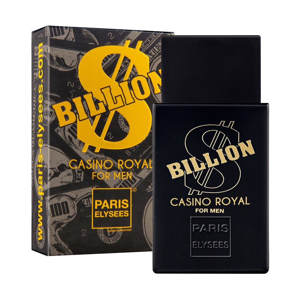 Perfume Billion Casino Royal For Men Masculino Paris Elysees EDT 100 ml Original e Lacrado
