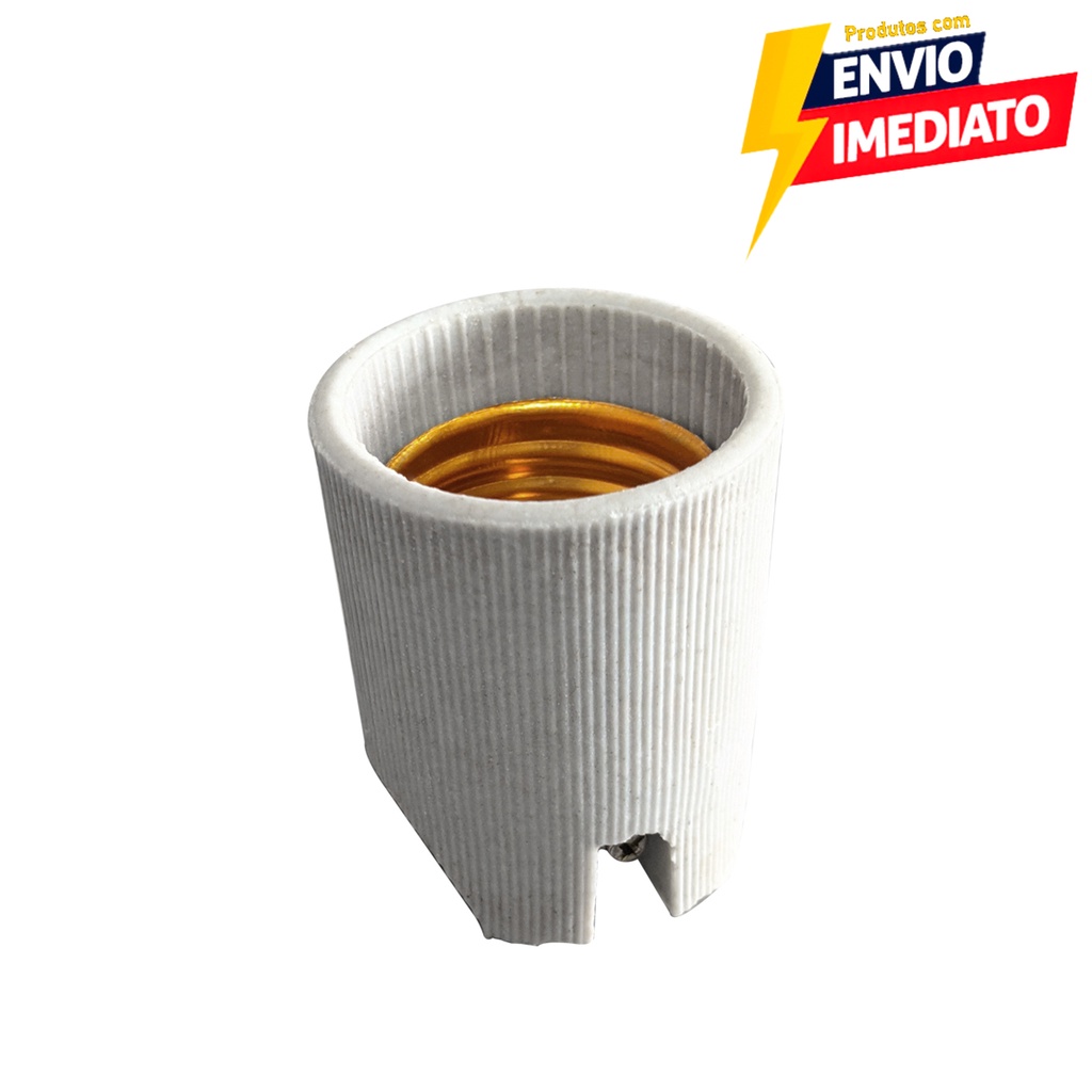 10 Soquete Porta Lâmpada Bocal E27 Receptáculo Porcelana Louça Cerâmica 110V 220V