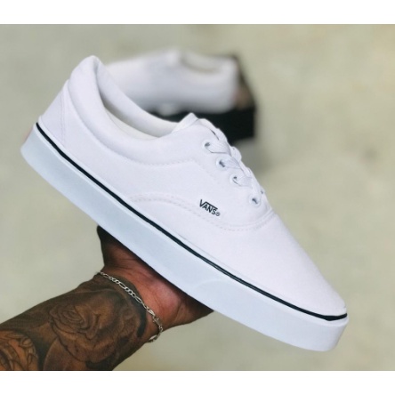 Tênis VANS authentic Casual preto e branco Tradicional masculino e