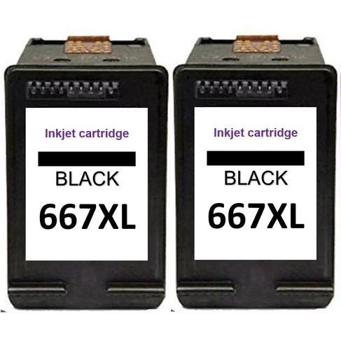 Kit 2 Cartucho De Tinta 667xl Preto