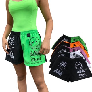 bermuda estampada corrente moda gringa tactel feminina para caminhada ao ar livre box academia