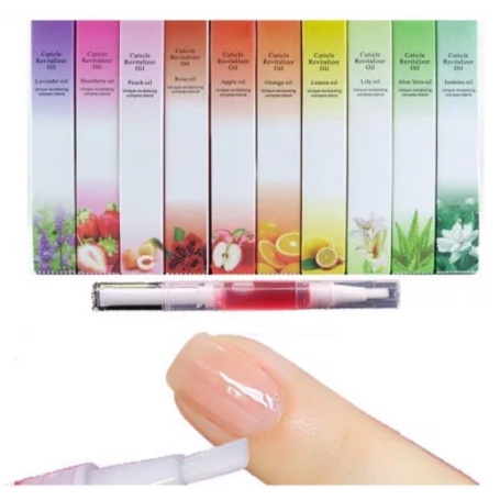 kit 2 Caneta Óleo Hidratante Revitalizante De Cutículas Sabores De Frutas Gel De Unha Zem Valor da Unidade