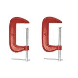 Kit 2 Grampos Sargento 3 Polegadas (70,6mm) Tipo C Em Ferro Fox Tools