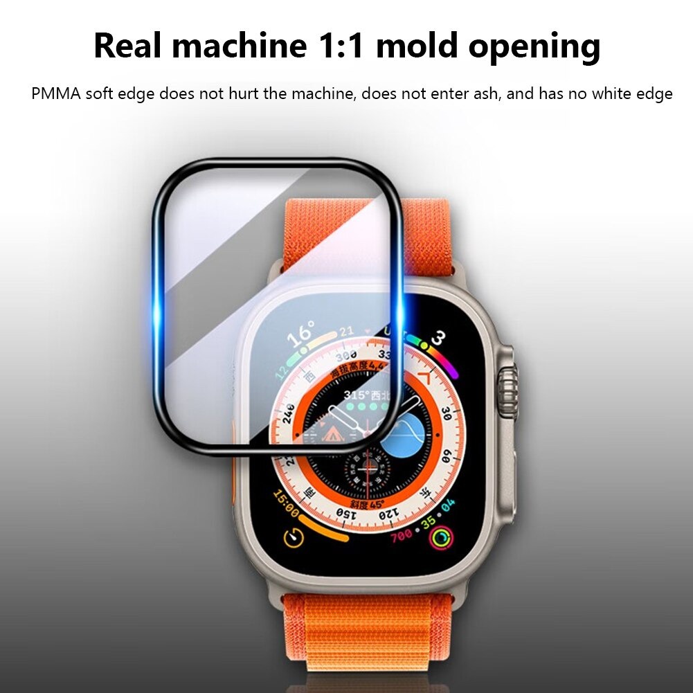 Pelicula De NANO 3d Borda Preta p Smartwatch Para Apple Watch ultra 49MM Séries 7 8 45mm 41mm — imagem 2 de 2