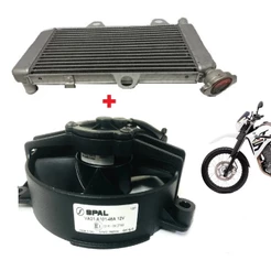 Kit Radiador Agua Xt 660 Mod Original + Ventoinha Spal Original G76