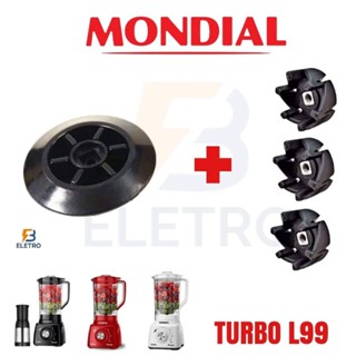 3 Arraste do Copo e 1 Arraste do Motor para Liquidificador Mondial Turbo Power L-99