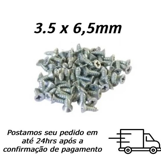Parafuso Chato Atarraxante Phillips 3,5 X 6,5mm Inox