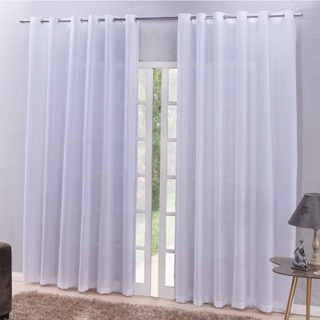 Linda Cortina 3,00 x 1,60 Sala Quarto Escritório Com Ilhós Cromado em Oferta na Shopee