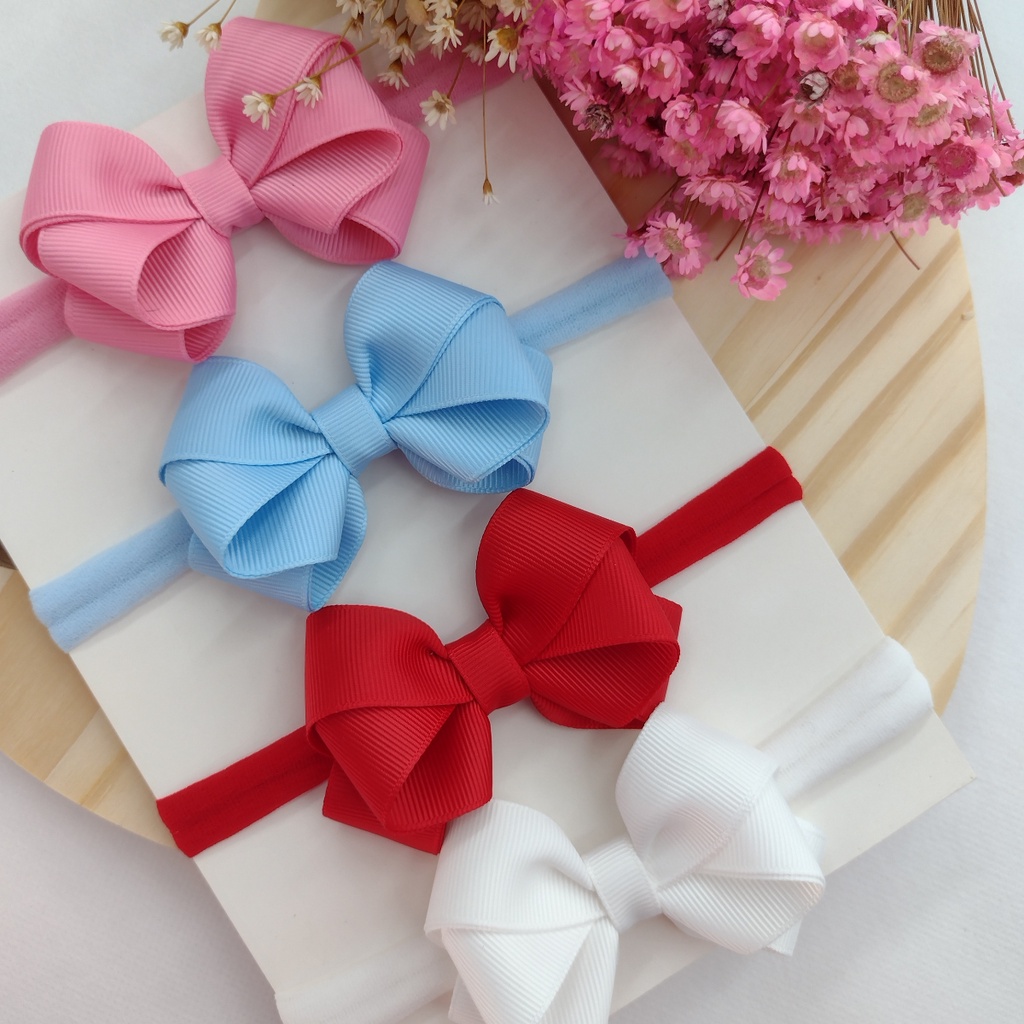 kit formusura 4 laços tiara para bebê/Faixa laço bebe