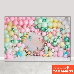 Fundo Fotográfico Borboleta Cenário Smash The Cake 3d Em Painel para Foto Tecido Sublimado