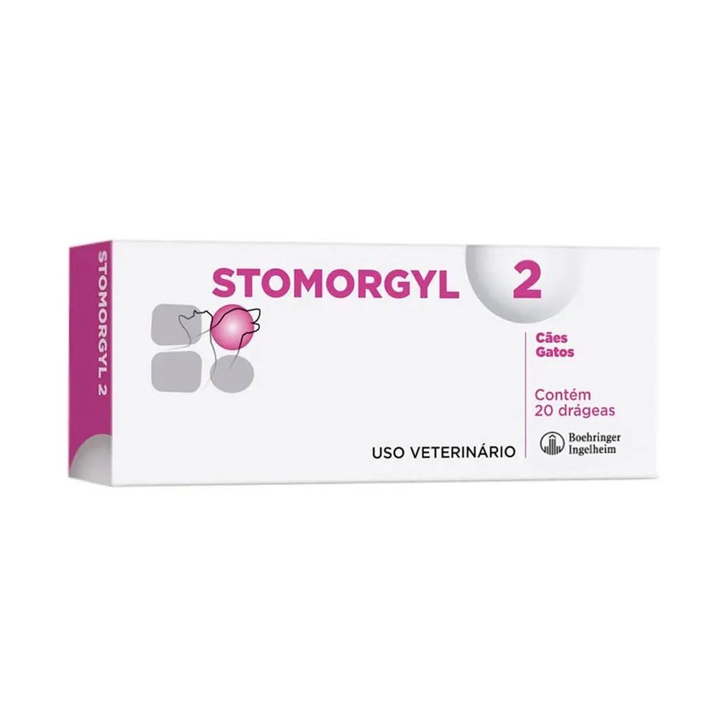 Stomorgyl 2 Com 20 Cápsulas Para Cães e Gatos - Pets