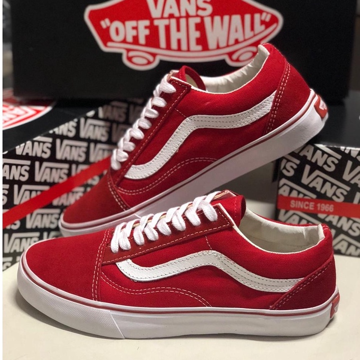 Tenis Vans original Old Skool vermelho E Bordo - Escorrega o Preço