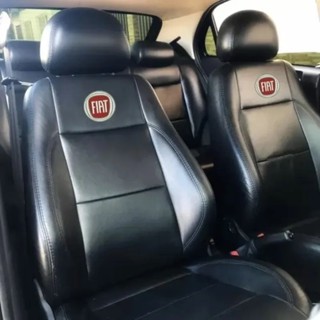Capa Banco Carro 100% Couro Fiat Strada Cabine Dupla 2009 até 2020