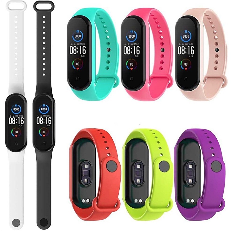 Pulseira para miband 5, 6 e 7 promocao pulseira de silicone para mi band 5, 6 e 7