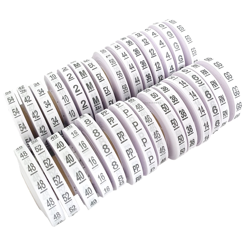 Etiqueta De Tamanhos Tecido - 10 Rolos Com 2.000 Cada em Oferta na Shopee