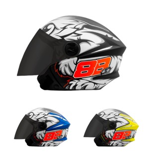 Capacete Aberto Moto New Liberty 3 Three Pro Tork GP 88 Fosco Com Viseira Fumê