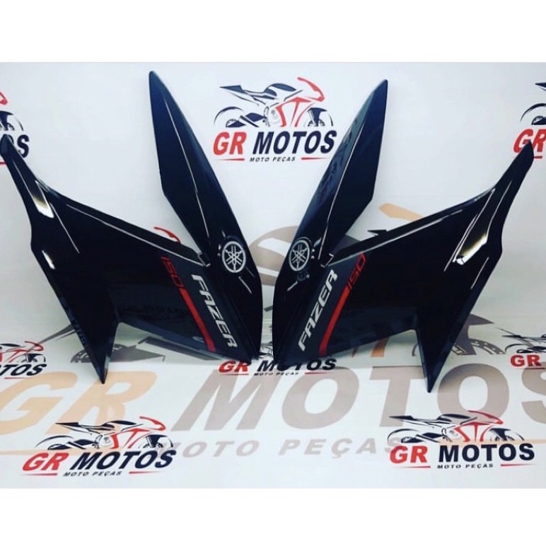 PAR DE ABAS YAMAHA FAZER150 2015 ADIANTE (PRETO)