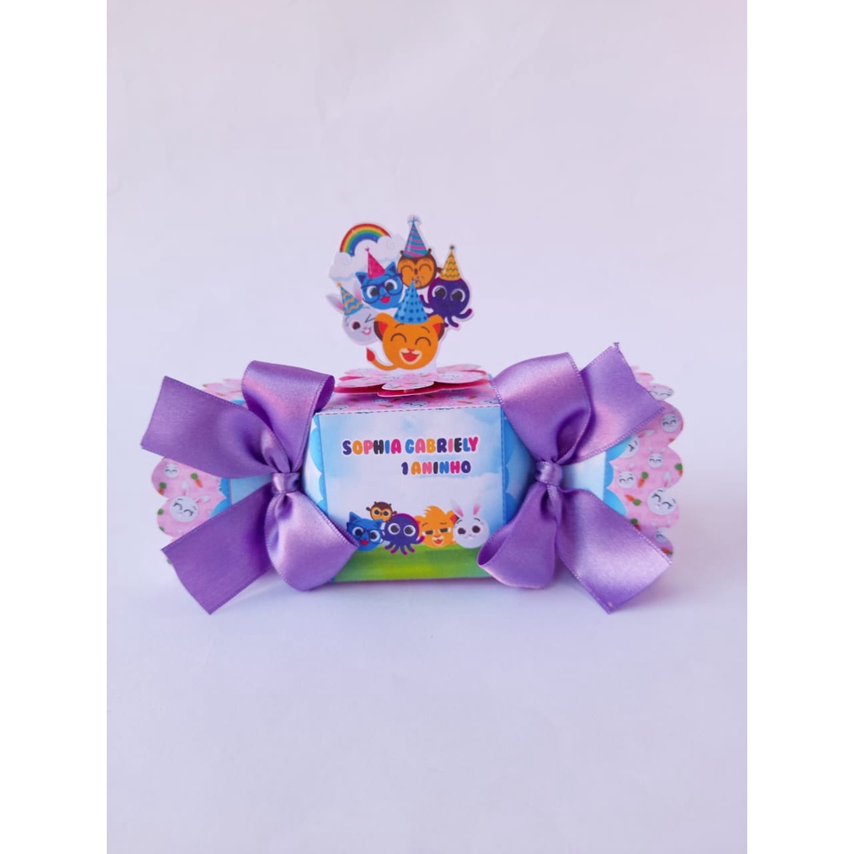 Kit 10 Caixas bala personalizada bolofofo bolofofos menino menina tema a sua escolha - lembrancinhas - mimo aniversários