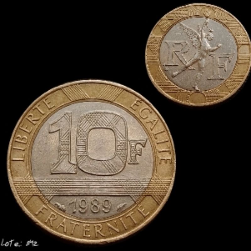 L.: 0210 - Moeda antiga França 10 francos.