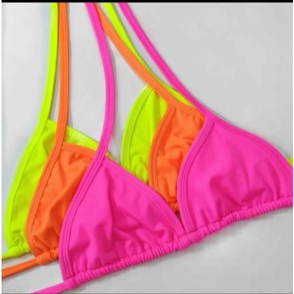 Sutiã de Biquíni Parte de Cima Cortininha Moda Praia Feminina Verão Premium