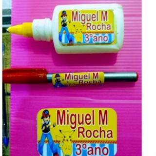 etiqueta escolar tamanho personalizado, vc escolhe o tamanho