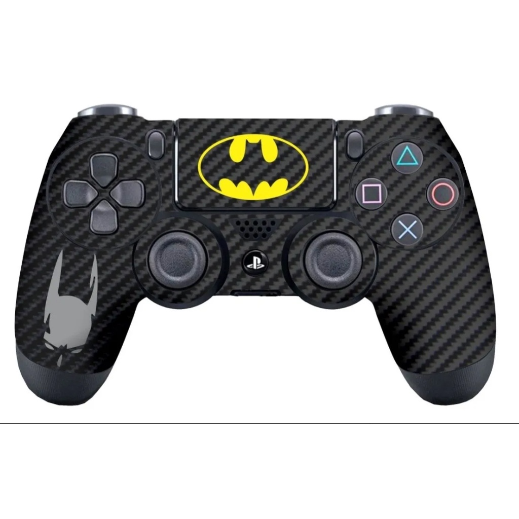 Batman Adesivo Skin Controle Ps4 Carbono Automotivo Preto