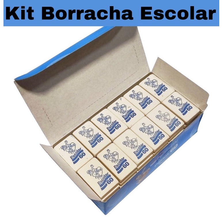 Kit Borrachas Fernandinho Record 20 40e 60 Otima Qualidade Apaga Bem Promoção Volta as Aulas