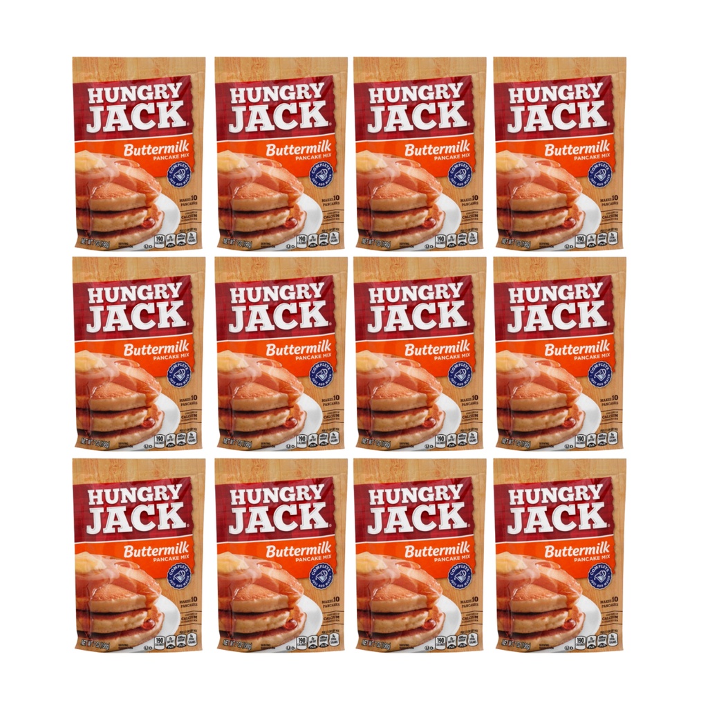 12 Hungry Jack Buttermilk 198g Massa Para Panqueca E Waffle Shopee Brasil