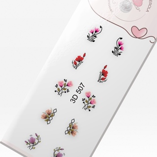Adesivo de Unha 3D- Tulipas Mistas-  3D 507 em Oferta na Shopee