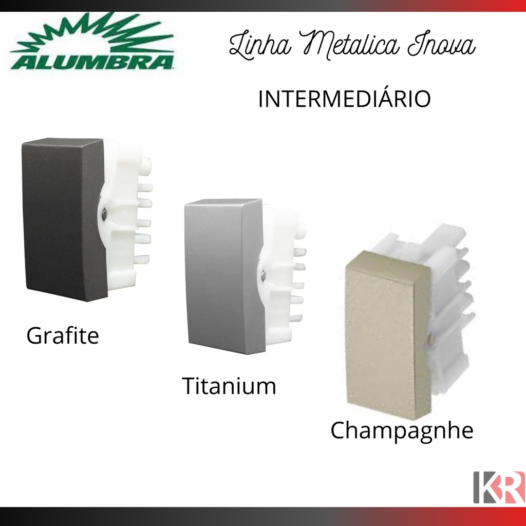 Modulo Intermediario :  Grafite Titanium Champagne - Alumbra