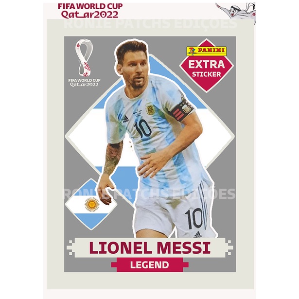 Figurinha Messi  Legend Prata Copa do Mundo