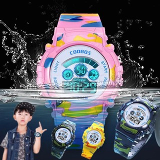 Relógio De Pulso Infantil Com Alarme/À Prova D'água/Luminoso/LED/Colorido/CamufladoRelógio De Pulso Infantil Com Alarme/À Prova D'água/Luminoso/LED/Colorido/Camuflado