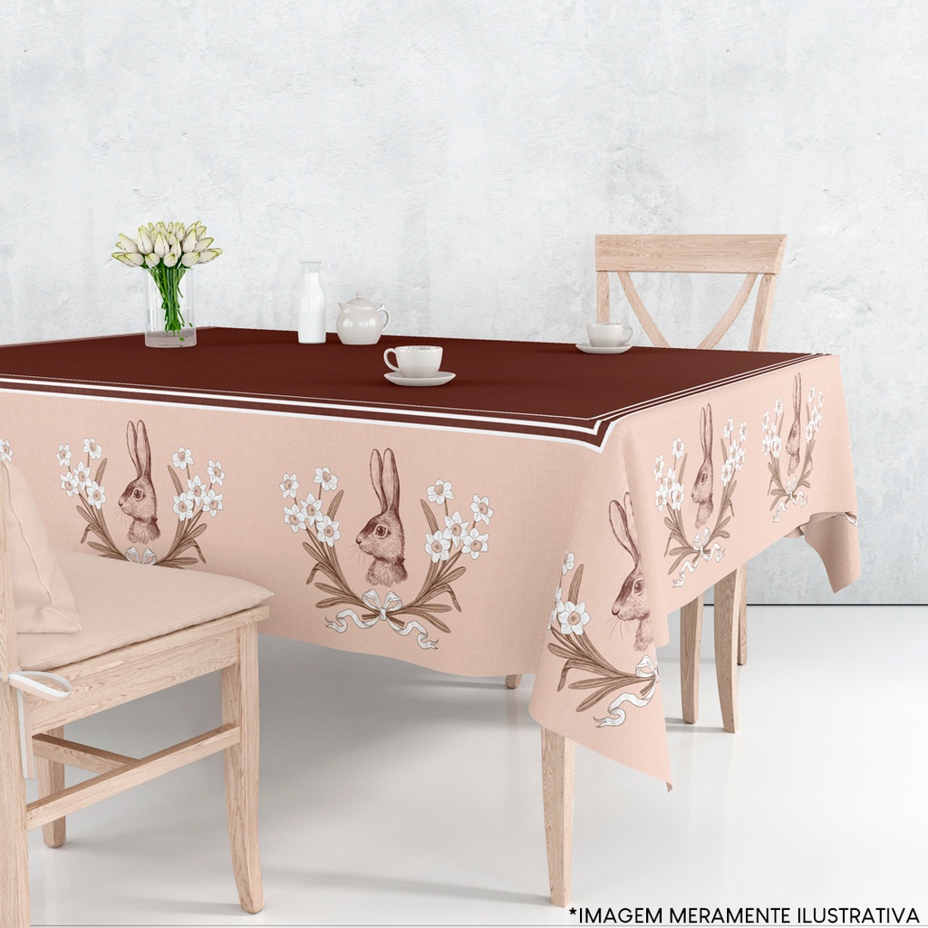 Toalha de Mesa Páscoa Retangular Serve 4 e 6 Lugares Chocolate em Oferta na Shopee