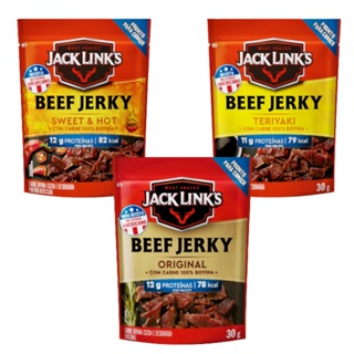 Beef Jerky Protein Snacks Carne Jack Links Kit 3 Sabores em Oferta na Shopee