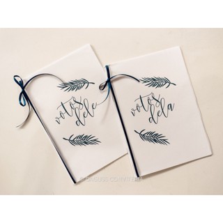 Par de Caderno de Votos - Azul - Casamento - Daguss Conviteria