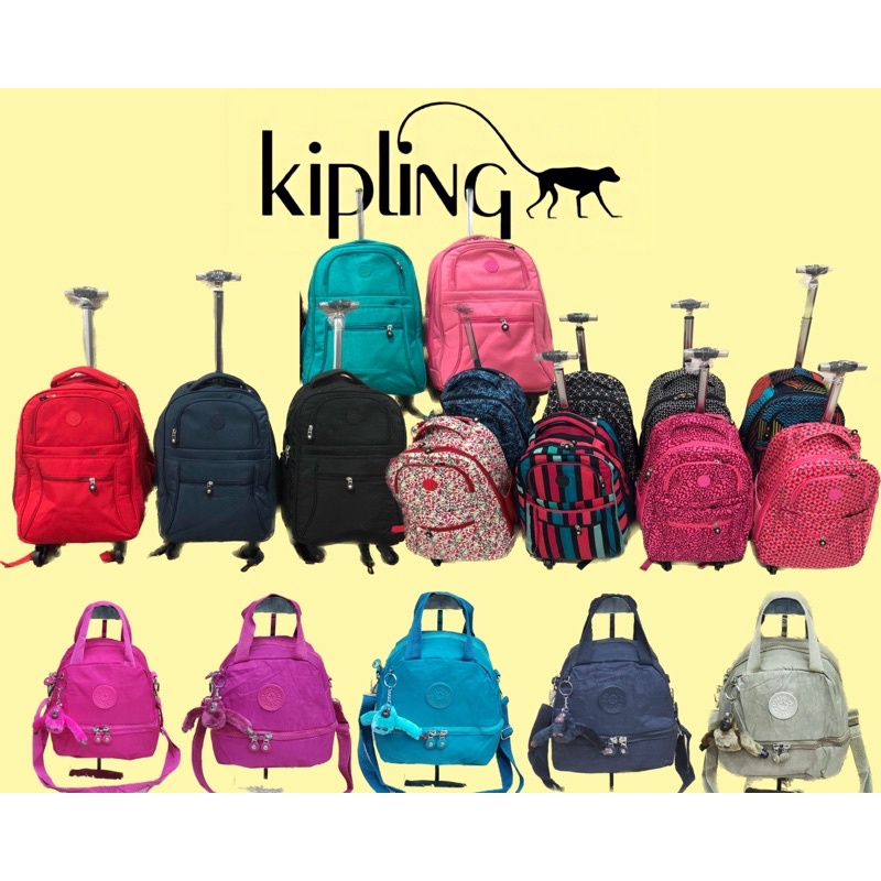 Kit Mochila Rodinha 360 com Bolsa Térmica INSPIRAÇÃO Kipling Várias Cores