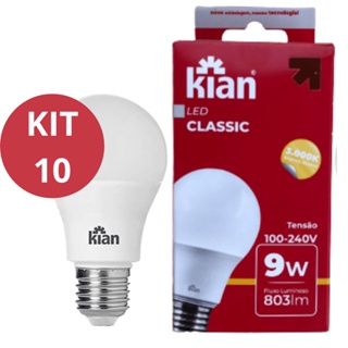 Kit 10 Lampada LED 9w Luz Amarela 3000k  Iluminação Interior Casa e Decoração Cromoterapia Insonia Ritual do Sono em Oferta na Shopee