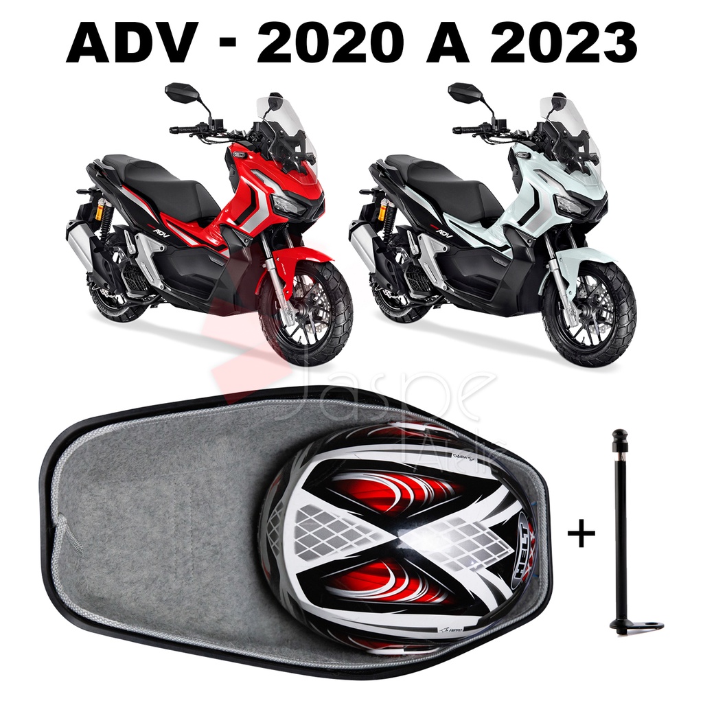 Forração Honda ADV 150 2020 2021 2022 2023 2024 Baú Forro Scooter Cinza + 1 Antena