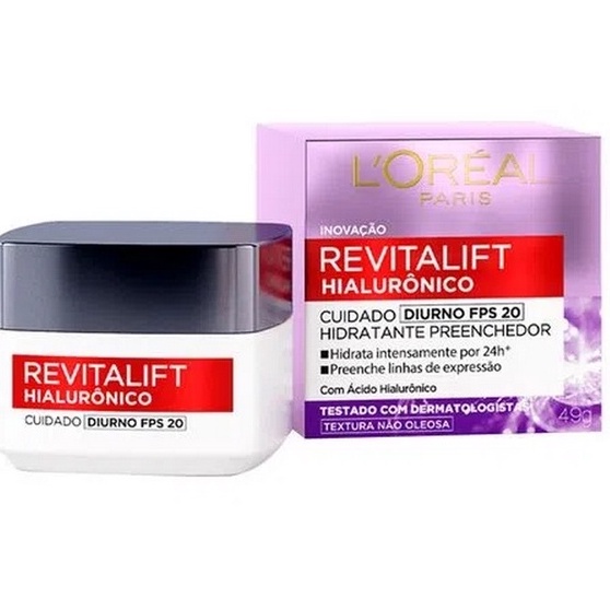 Creme Facial Antiidade Loreal Paris Revitalift Hialurônico Diurno - 49g