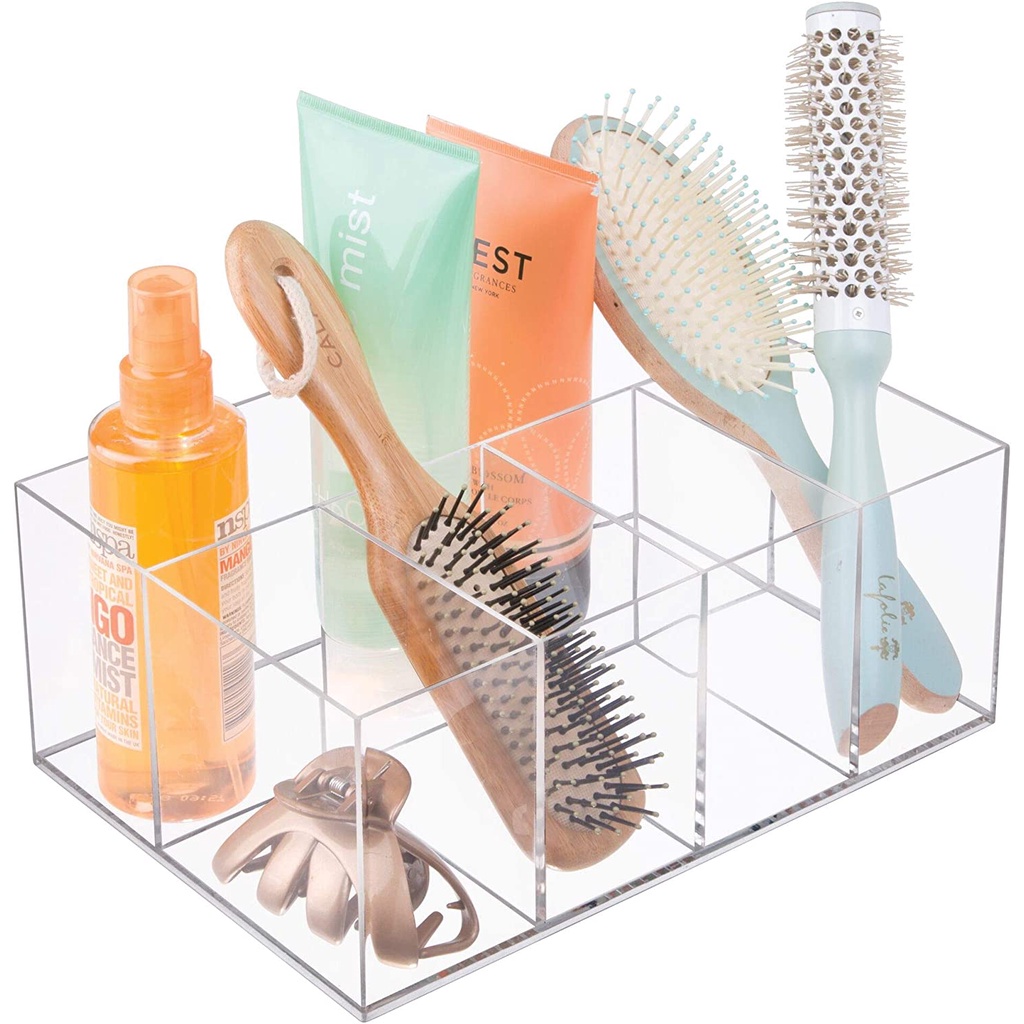 Organizador de maquiagem cosmético porta pincel sombra paleta escova creme Acrílico Transparente