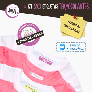 ETIQUETAS PARA ROUPAS - Termocolantes 4x1cm