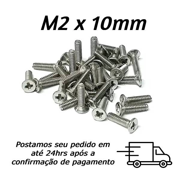 Parafuso Máquina Chato Phillips M2 X 10mm Inox