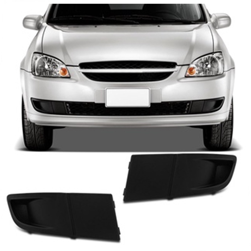 Grade Moldura Farol de Milha Corsa Classic 2011 2012 2013 2014 2015 2016 Preto sem Furo em Oferta na Shopee