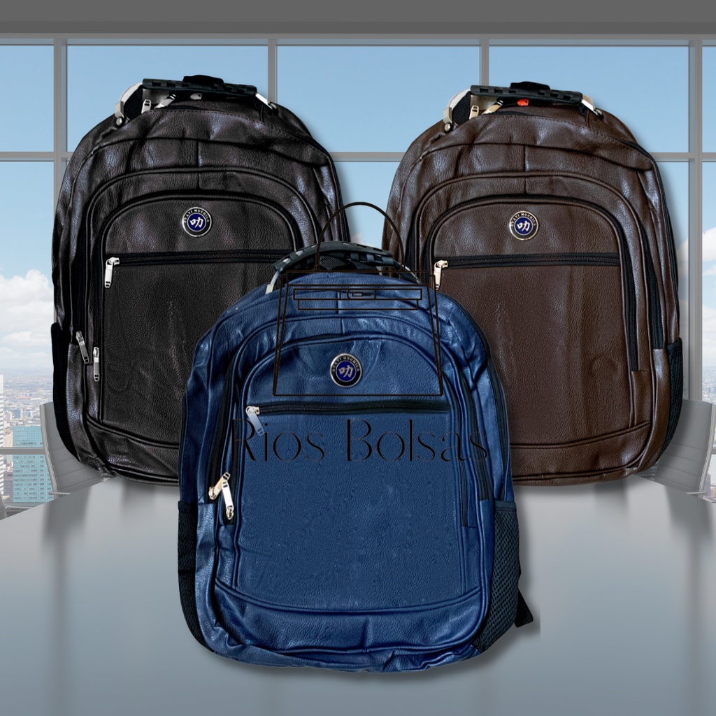 Mochila Masculina De Couro Executivo Trabalho Social Gabriel