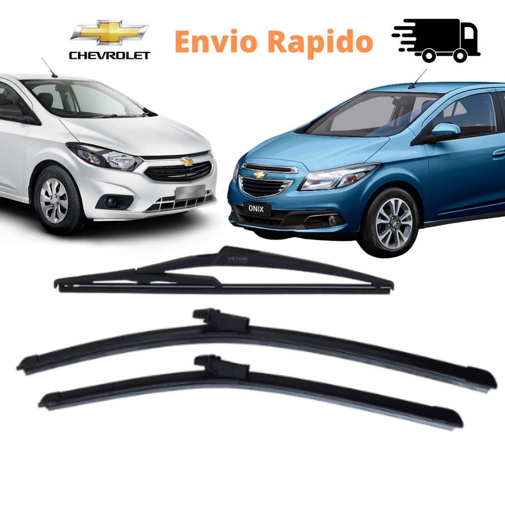 Kit Palheta Limpador Parabrisa Dianteiro + Traseiro GM Onix 2018 2019 Encaixe DTL em Oferta na Shopee